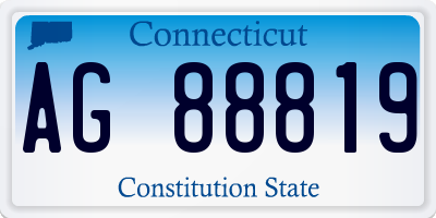 CT license plate AG88819