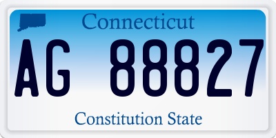 CT license plate AG88827