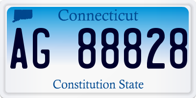 CT license plate AG88828