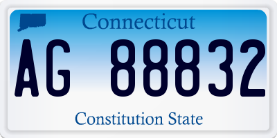 CT license plate AG88832