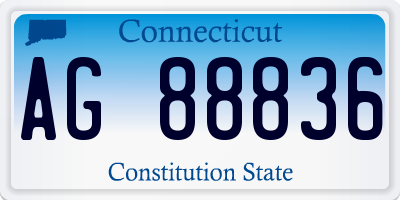 CT license plate AG88836