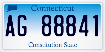 CT license plate AG88841