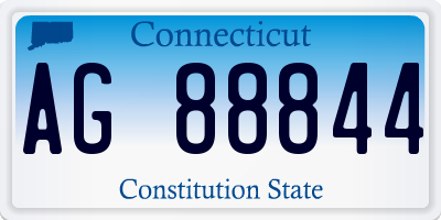 CT license plate AG88844