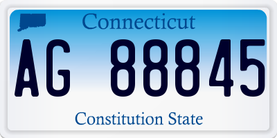 CT license plate AG88845