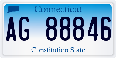 CT license plate AG88846
