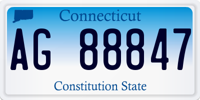 CT license plate AG88847