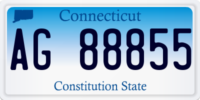 CT license plate AG88855