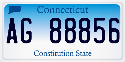 CT license plate AG88856