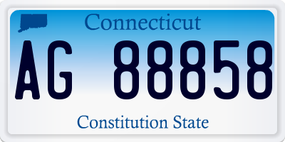 CT license plate AG88858