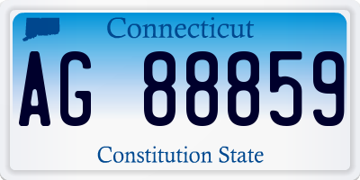 CT license plate AG88859