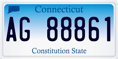 CT license plate AG88861