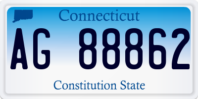CT license plate AG88862