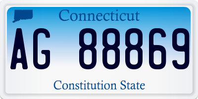 CT license plate AG88869