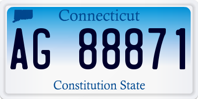 CT license plate AG88871