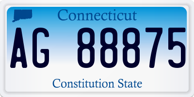 CT license plate AG88875