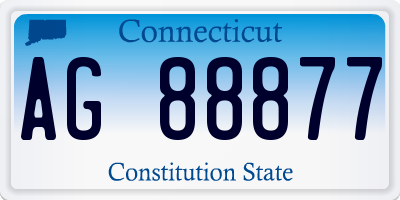 CT license plate AG88877