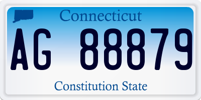 CT license plate AG88879