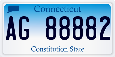 CT license plate AG88882