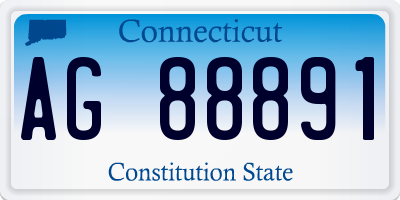 CT license plate AG88891