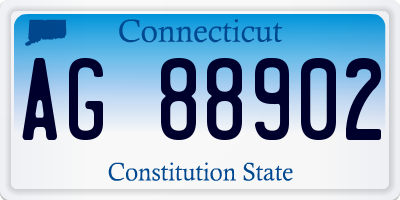 CT license plate AG88902