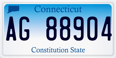 CT license plate AG88904