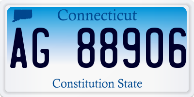 CT license plate AG88906