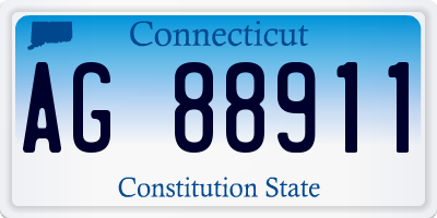 CT license plate AG88911