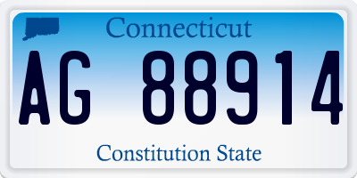 CT license plate AG88914