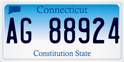 CT license plate AG88924