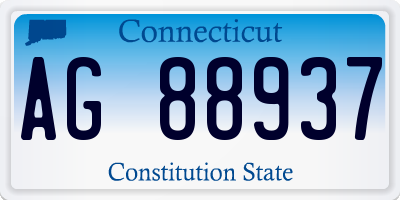 CT license plate AG88937