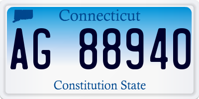 CT license plate AG88940