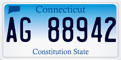 CT license plate AG88942