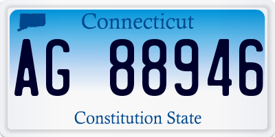 CT license plate AG88946