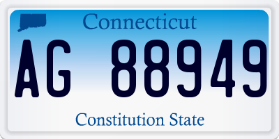 CT license plate AG88949