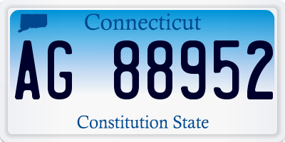 CT license plate AG88952