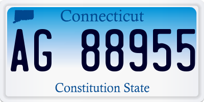 CT license plate AG88955