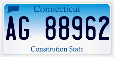 CT license plate AG88962