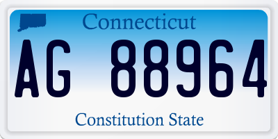 CT license plate AG88964