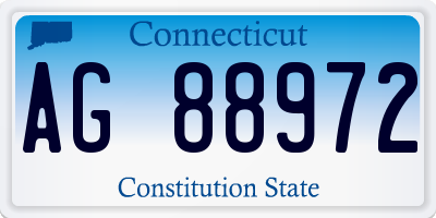 CT license plate AG88972
