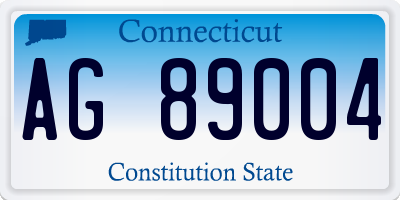 CT license plate AG89004