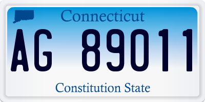 CT license plate AG89011