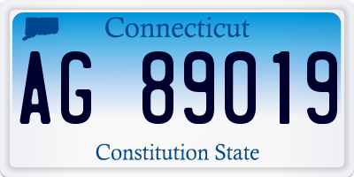 CT license plate AG89019