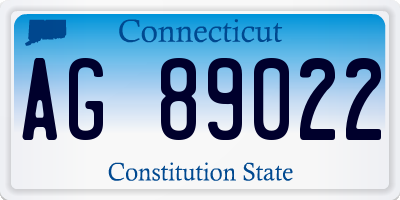 CT license plate AG89022
