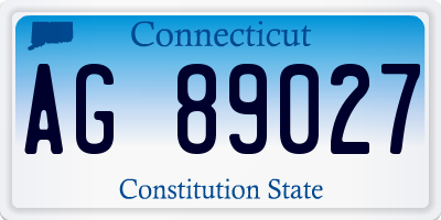 CT license plate AG89027