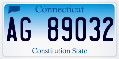 CT license plate AG89032