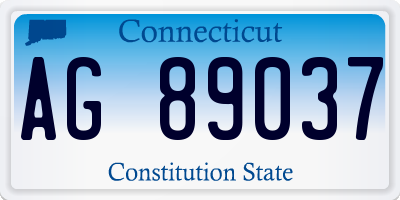 CT license plate AG89037