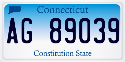CT license plate AG89039