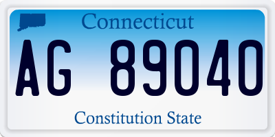 CT license plate AG89040