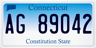 CT license plate AG89042