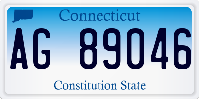 CT license plate AG89046
